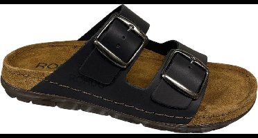 Rohde 5865 90 Rodigo Black-slippers-slippers rohde-lederen slippers