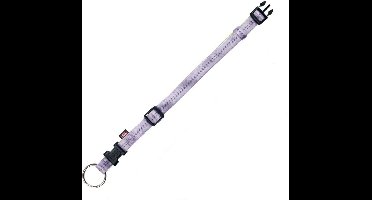 TRIXIE Softline Elegance Halsband / Hondenhalsband - 11575 - Dubbel Nylon - Lila / Groen - Nekomtrek: 20- 30 cm (GRAAG ALVORENS BESTELLEN OPMETEN)