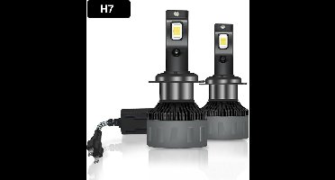 TLVX H7 Premium High Power LED lampen 31.200 Lumen 6000k Helder Wit licht (set 2 stuks) CANBUS EMC adapter, Extra Fel Wit licht, CSP LED CHIP 100 Watt Auto, Dimlicht - Grootlicht – Mistlicht -Koplampen - Autolamp - Autolampen - 12V - APK Lichtbeeld