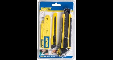 Kinzo Breekmesjes met 6 reserve mesjes - 2 mesjes - afbreekmesjes