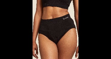 Boody - Bamboe Full Brief Tailleslip menstruatieondergoed - Zwart - Normaal/Hevig (ca. 15 ml/3 tampons) maat L