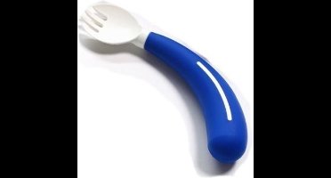 Aangepast kinderbestek - Scandinavisch design: Vork rechtshandig - blauw