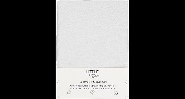Hoeslaken Wieg Little Boo Uni White 2-pack 40x80/90
