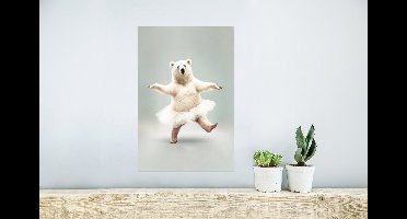 PosterMonkey - Poster - IJsbeer - Rok - Portret - Wit - Poster in lijst - Frame - 20x30 cm - Poster met kader