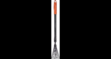 BLACK+DECKER Bladhark BXGTTO7050 - Verstelbaar van 77 tot 110 CM - Gazonhark - Tuinhark - Roest Bestendig - Zwart/Oranje