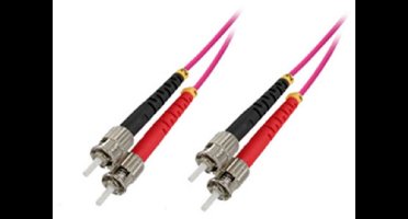 Duplex Patchkabel ST/ST 50/125µ, OM4 violett, 1m