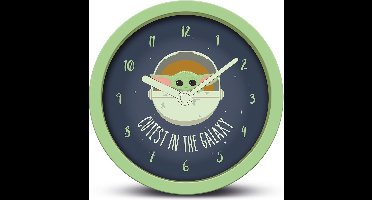 Star Wars: The Mandalorian - Cutest in the Galaxy - Bureauklok - Groen - 12cm