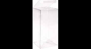 Plastic Doosjes 7,6x7,6x15,2cm Kristalhelder met Autolock Bodem (25 stuks)