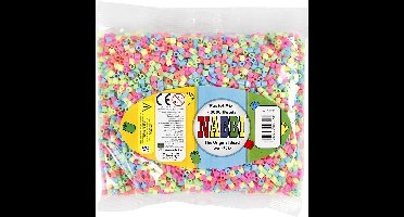 Strijkkralen, afm 5x5 mm, gatgrootte 2,5 mm , pastelkleuren, 6000 div