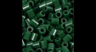 Foto kralen, afm 5x5 mm, gatgrootte 2,5 mm , donkelgroen (9), 1100 stuk