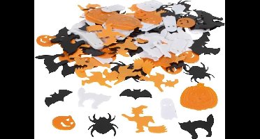 Pailletten, afm 10-20 mm, zwart, oranje, wit, 15 gr/ 1 doos