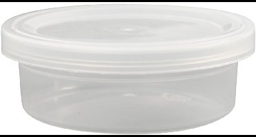Plastic potje met deksel, H: 24 mm, d 68 mm, 45 ml, 20 stuk/ 1 doos