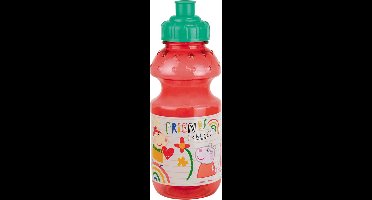 Peppa Pig drinkfles/drinkbeker/bidon met drinktuitje - roze - kunststof - 350 ml