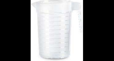 Plastcforte Waterkan/schenkkan - transparant - 1000 ML - kunststof