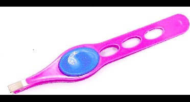 Pincet met drukpunten paars met blauw