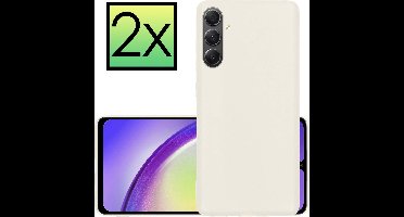 Hoesje - 2 Stuks - Geschikt voor Samsung Galaxy A34 - Sterk & Shockproof - Case Siliconen - Back Cover - Telefoon Hoes - Wit