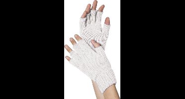 Vingerloze Handschoenen - Wit - Carnaval - One Size - Unisex - Een Paar
