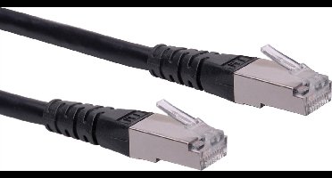 ROLINE patchkabel Cat.6 (Klasse E) S/FTP (PiMF), zwart, 0,3 m