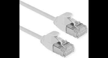 ROLINE GREEN F/UTP DataCenter Patchkabel Cat.6A (Class EA), LSOH, extra dun, grijs, 0,5 m