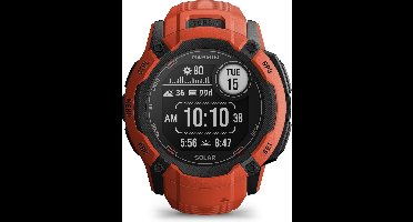 Garmin Instinct 2X Solar - Smartwatch - Oneindige batterijduur met Solar - Ingebouwde zaklamp - Multi-band GNSS - Flame Red