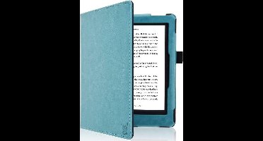 Hoes geschikt voor Kobo Clara HD - Book Case Kunstleer Wallet Cover Hoesje Blauw