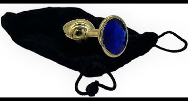 BR211S Donkerblauw – Power Escorts Gouden Plug Met Steen