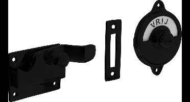 Intersteel WC-overslag met bocht vrij/bezet mat zwart