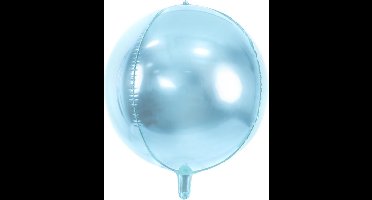 Partydeco - Folieballon rond Licht blauw