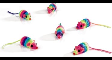 Beeztees Speelmuisje - Kattenspeelgoed - Rainbow - 5 cm