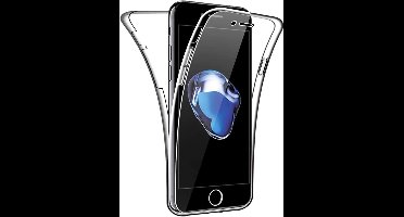Hoesje geschikt voor iPhone SE 2022 / 2020 / 8 / 7 - 360 Graden Case 2 in 1 Hoes Transparant + Ingebouwde Siliconen TPU Cover Screenprotector