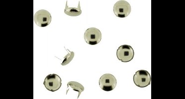 Studs rond 12mm 10pcs Zilver