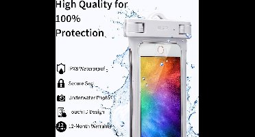 A merk kwalitatief ESR - Waterdichte Telefoon Hoes – GSM Pouch - Case - Tasje - Zak - Dry Bag - Water Bestendig – Universeel – Wit / Transparant & IPX8 waterdicht gecertificeerd