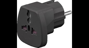 Reisadapter USA, UK, Zwitserland en Italië naar West-Europa / zwart