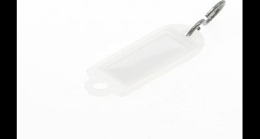 Dulimex 1000TR Sleutellabel met ophangoog en S-haak kunststof transparant 8000.003.45TR