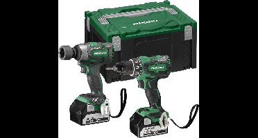 HiKOKI KC18DPLWAZ Gereedschapcombiset DS18DBSL + WR18DBDL2 + Incl. 2 x 5,0Ah accu en 1 oplader in HSC III Hikoki comboset