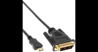 Mini HDMI naar DVI-D Single Link kabel / zwart - 1 meter