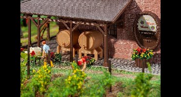 Faller - 2 Houten vaten en 2 kuipen - modelbouwsets, hobbybouwspeelgoed voor kinderen, modelverf en accessoires