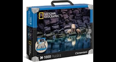 National Geographic Puzzel  - IJsberen op een rots - 1000 Stukjes