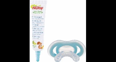 Nuby Tandgel Met Gum-eez Junior 15 Gram Rubber Blauw/transparant