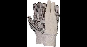 Werkhandschoenen - tuinhandschoenen - Katoen met PVC noppen voor grip