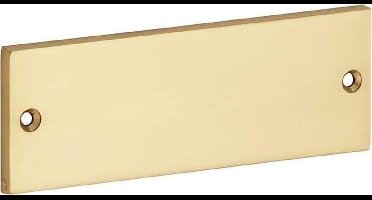 Naamplaat Rectangular 120x43mm messing gelakt