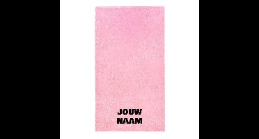 Strandlaken met naam licht roze 100x200cm