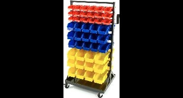 Verrijdbaar Opbergrek Met 90 Opbergbakken