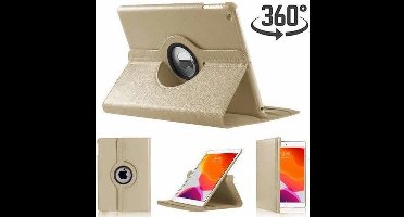 Hoes geschikt voor iPad 2021 / 2020 / 2019 (9e/8e/7e Generatie / 10.2 inch) draaibare Hoes met stylus pen - Goud