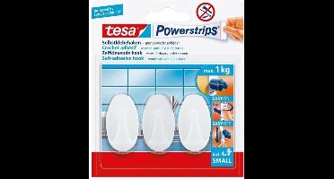 tesa Powerstrips® haken S rechthoekig wit