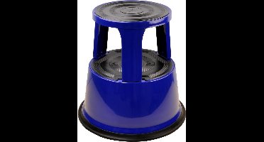 DESQ® opstapkruk - Blauw - Metaal - Hoogte 42,6 cm