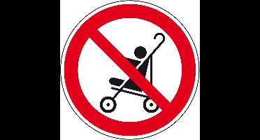 Verboden voor kinderwagens sticker 200 mm
