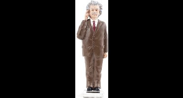 Kikkerland Poppetje op zonne-energie - Einstein - 7,5x7x20,5cm - Maakt gebaar denken - Bewegend element