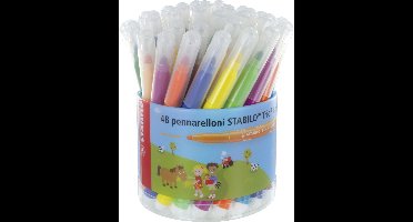 Viltstiften STABILO Trio Jumbo - doos met 48 stuks