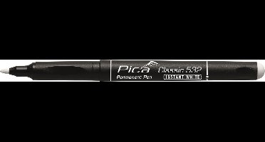 Pica Classic 532/52 Permanent Pen - 1-2mm - Wit